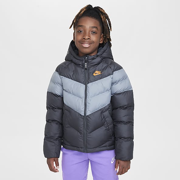Grey nike puffer jacket store